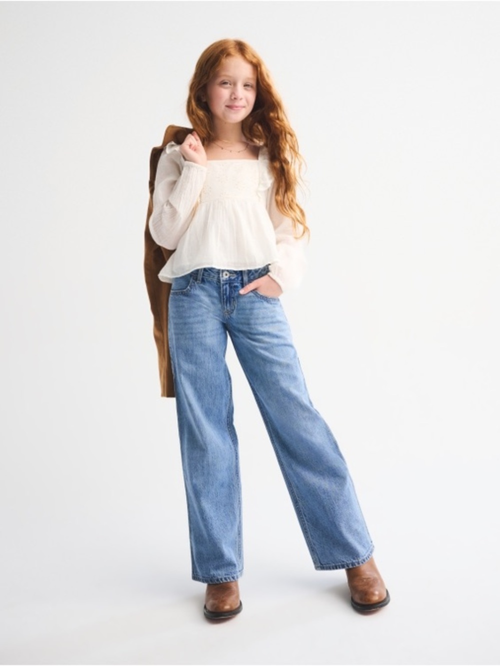 abercrombie kids
lows rise baggy jeans